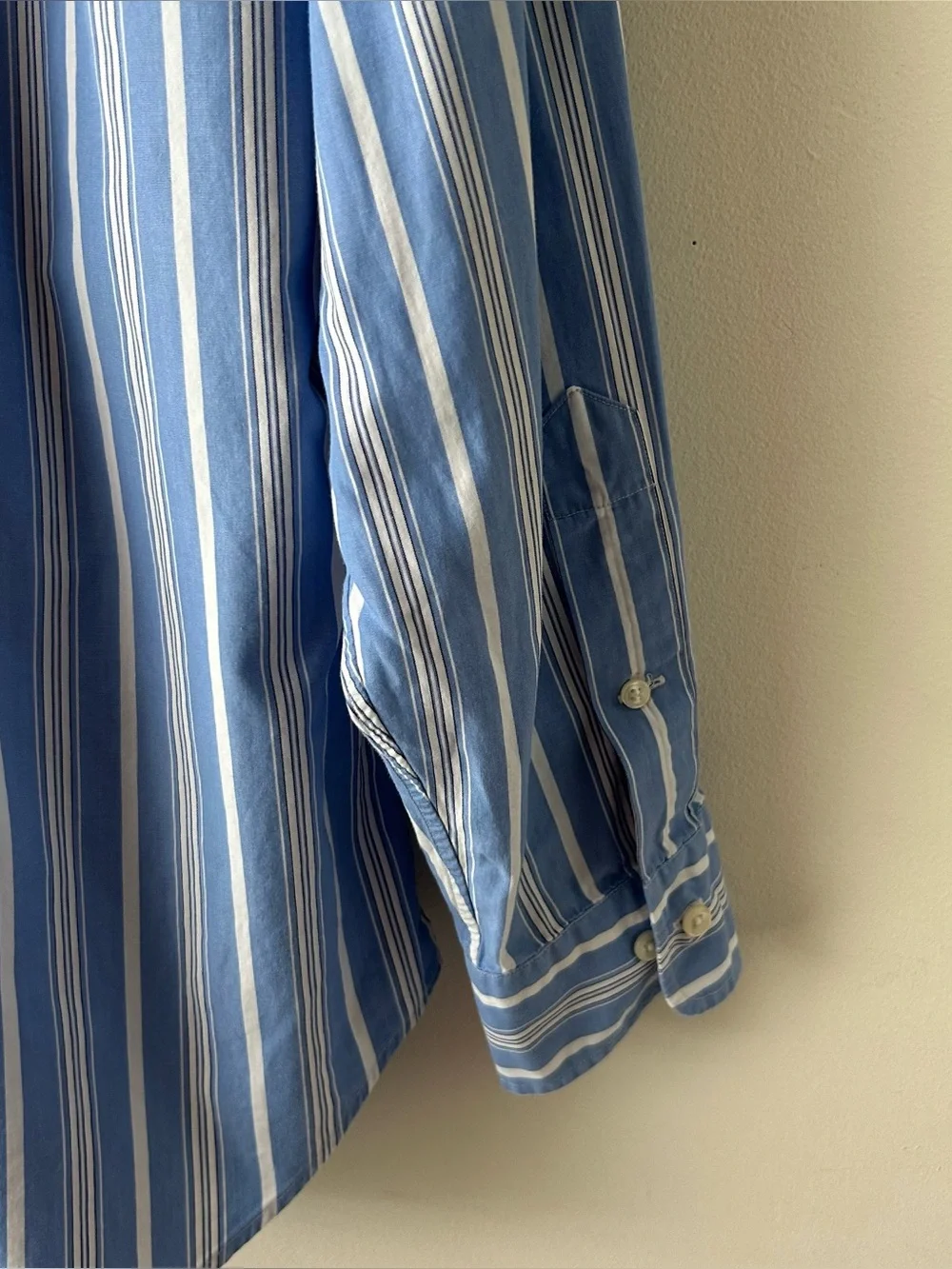Polo Ralph Lauren Philip 100% Cotton Button Down Shirt 16.5” Neck Blue White